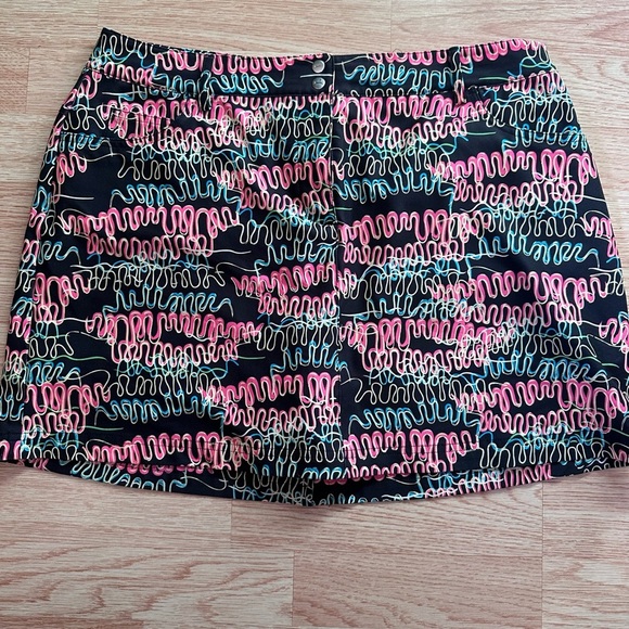 Slazenger Black Skort with Colorful Swirls Size 10‎ - Picture 1 of 6